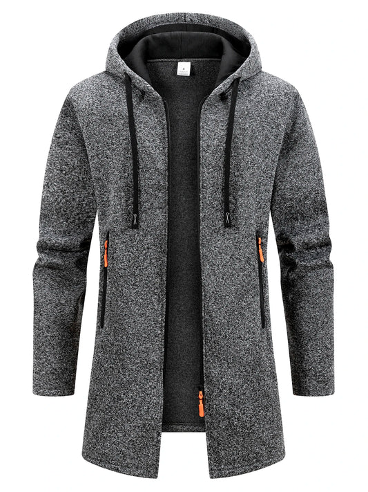 Nordic Urban Coat – Casaco Longo com Capuz para Inverno