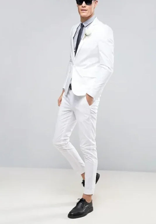 Windsor Double Ivory Suit – Distinctive Summer Elegance