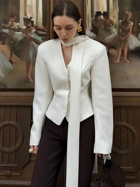 Aurora White Blazer – Contemporary Summer Elegance