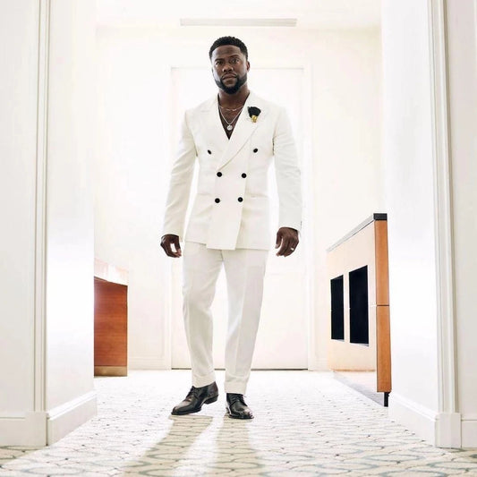 Windsor Double Ivory Suit – Distinctive Summer Elegance