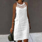Pure Summer Dress – White Midi Dress in Lightweight Linen