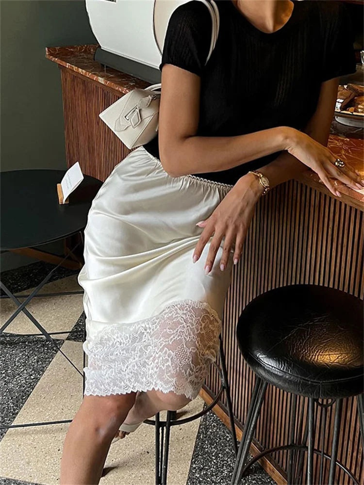 Élise Ivory Skirt – Soft Summer Elegance