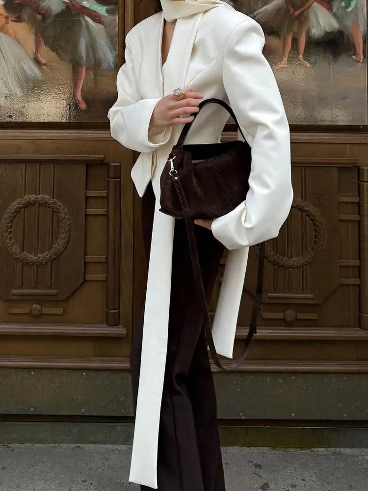 Aurora White Blazer – Contemporary Summer Elegance