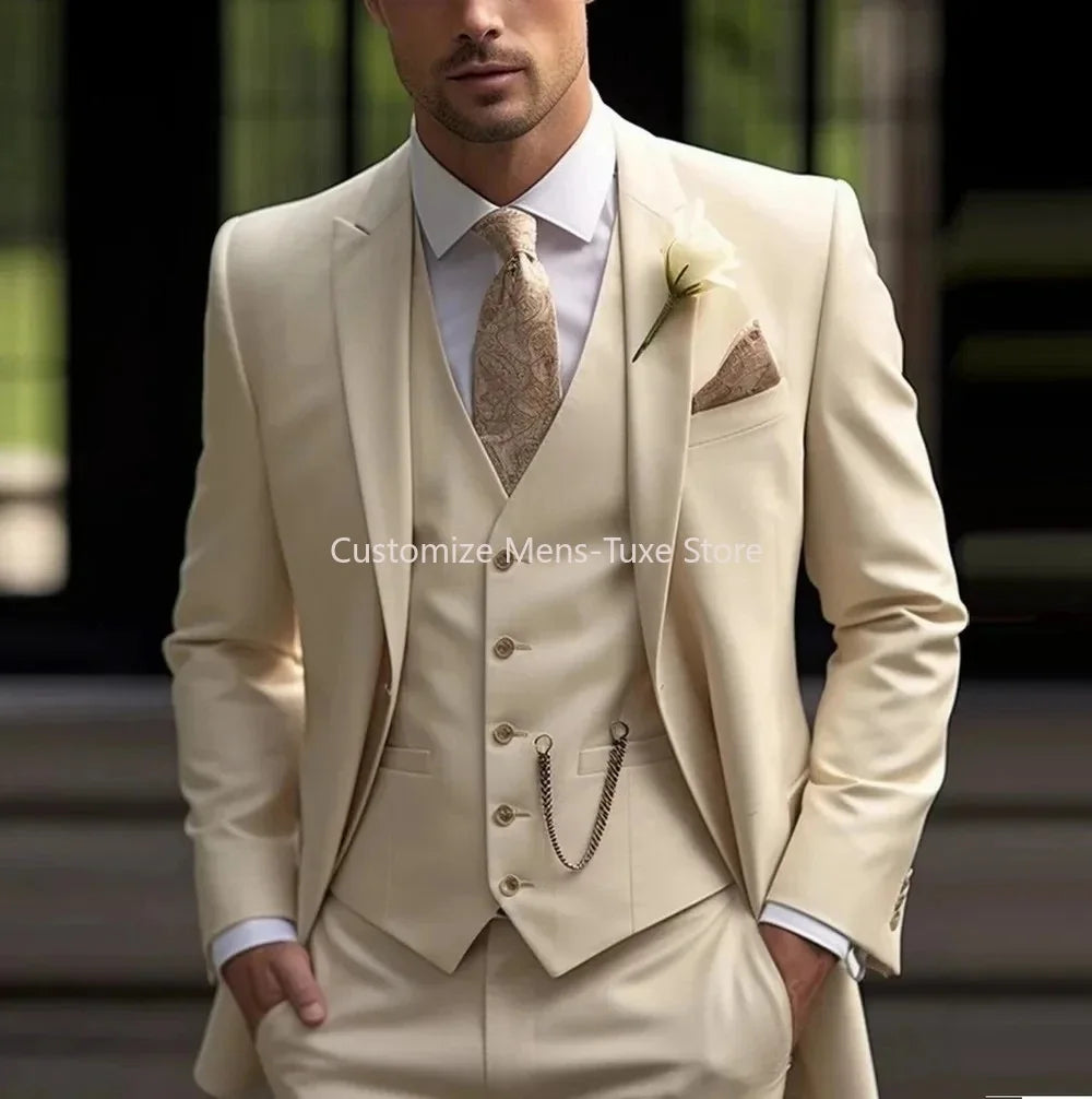 Kensington Ivory Suit – Refined Summer Elegance