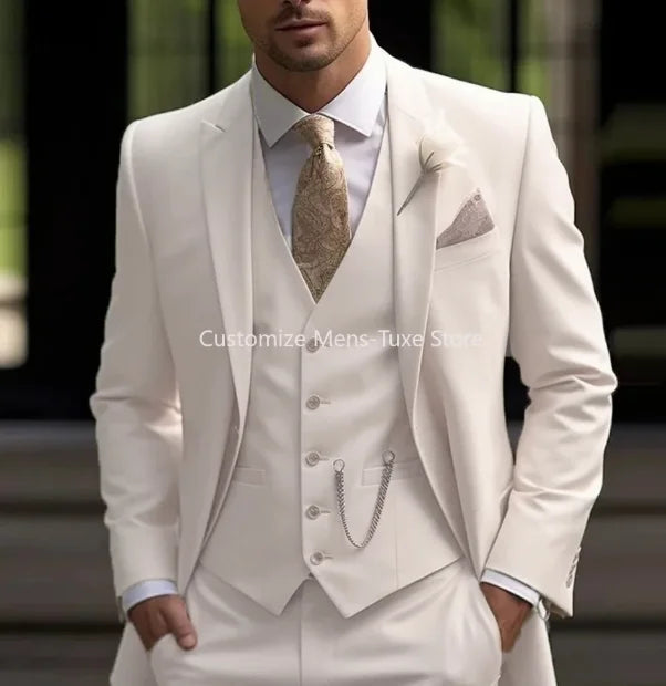 Kensington Ivory Suit – Refined Summer Elegance
