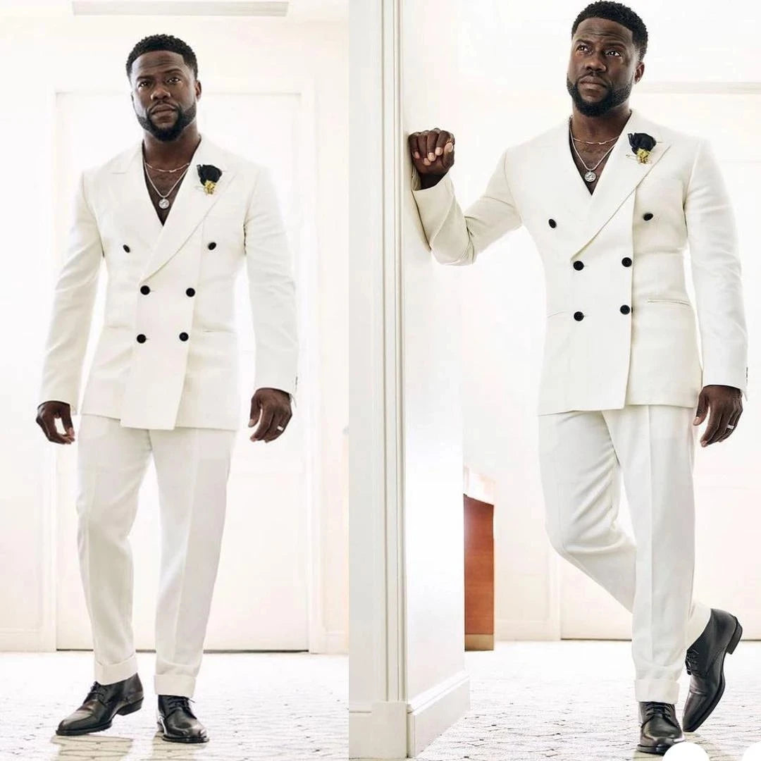 Windsor Double Ivory Suit – Distinctive Summer Elegance