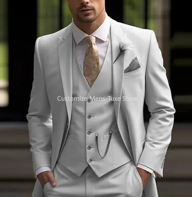 Kensington Ivory Suit – Refined Summer Elegance