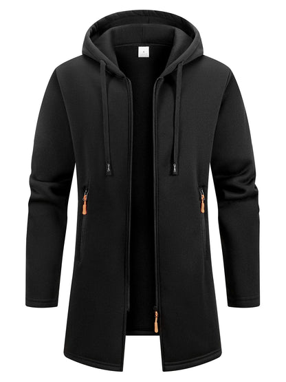 Nordic Urban Coat – Casaco Longo com Capuz para Inverno