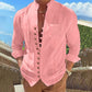 White Riviera Shirt – Men's Summer Shirt with Mandarin Collar