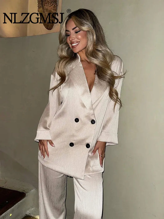 Blazer and Trousers Linen Elegance Set – Summer Edit