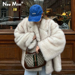 Neo Mint Luxe Fur Coat – Premium Women's Winter Coat